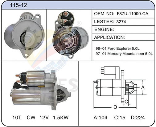 115-12 (F87U-11000-CA 3274)