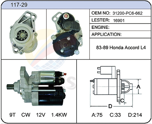 117-29 (31200-PC6-662 16901)