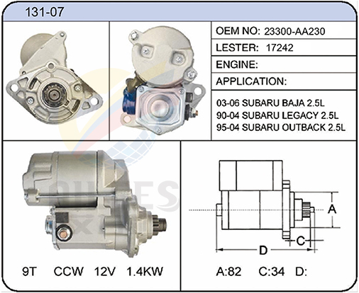 131-07(23300-AA230  17242)
