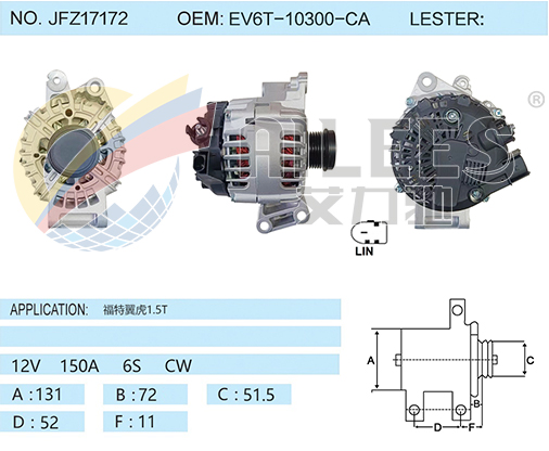 JFZ17172 EV6T-10300-CA