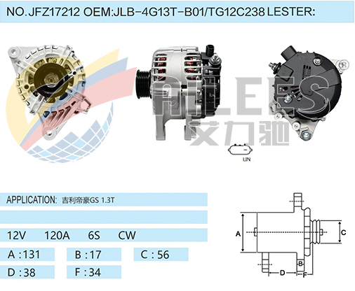 JFZ17212 JLB-4G13T-B01/TG12C238