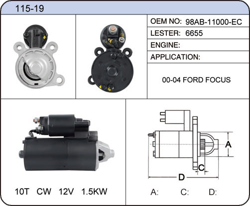 115-19 (98AB-11000-EC 6655)