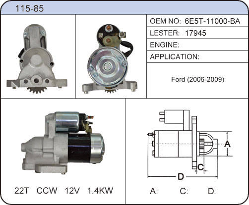 115-85(6E5T-11000-BA 17945)