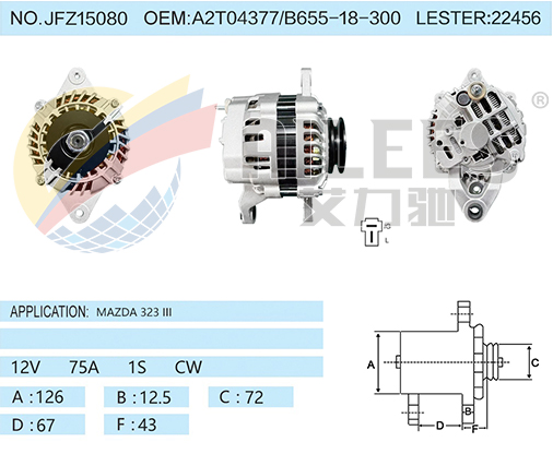 JFZ15080 A2T04377/B655-18-300