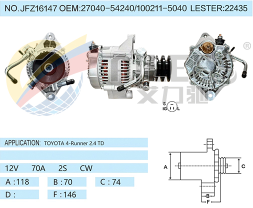 JFZ16147 27040-54240/100211-5040