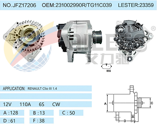 JFZ17206 231002990R/TG11C039